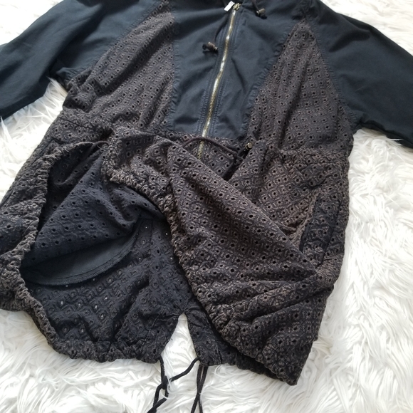 Free People For A Rainy Day Eyelet Utility Jacket - Picture 7 of 11